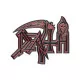Death Human Logo Metal Pin Badge