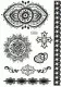Mandala Tattoo Set Black