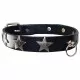 Leather Collar Choker Star Studs and O Ring