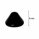 Black Screw Back Conical Cone Studs 6 mm