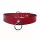 Red Leather O-Ring Collar Choker