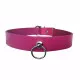 Magenta Leather O-Ring Collar Choker