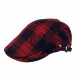 Classic Red Black Plaid Newsboy Cap