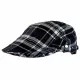 Klassische Schiebermütze Schwarz-Weiß Karo