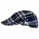 Klassische Schiebermütze Schwarz-Weiß Karo
