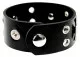 Wristband Black Cross Studs - 3 cm Width