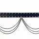 Killer Stud Leather Belt Double Row with Chains