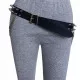 Killer Stud Leather Belt Double Row with Chains