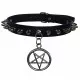 Halsband Choker Killernieten mit Pentagramm Anhänger