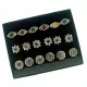 Gothic & Punk Ringset Colored Accents 18 pcs