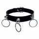 Leather Collar Choker O Rings