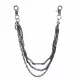 3 row trouser metal chain in silver color