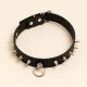Leather Collar with Spikes and O-Ring