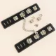 Faux Leather Handcuffs with Chain – Chrome BDSM Accessory