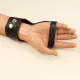 Leather Wristband with Pyramid Studs