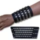 Wristband with bowed Studs | faux Leather