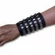 Wristband with bowed Studs | faux Leather