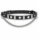 Leather Bootstrap - Rhinestone Studs