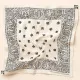 Bandana Halstuch Paisley Weiß Schwarz