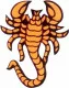 Sticker Orange Scorpion