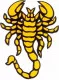 Sticker Yellow Scorpion