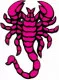 Sticker Pink Scorpion