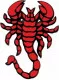 Sticker Red Scorpion