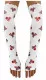 Arm sleeves White with red Skulls