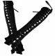 Black Arm sleeves with black satin ribbon lacing