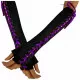Black Arm sleeves with lila satin ribbon lacing