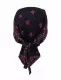 Bandana Cap Black Red Paisley