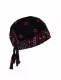 Bandana Cap Black Red Paisley