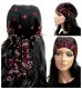 Bandana Cap Black Red Paisley
