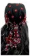 Bandana Cap Black Red Paisley