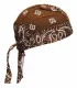 Bandana Cap Brown White Paisley