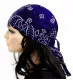 Blue White Paisley Bandana Cap