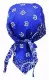 Bandana Cap Blue White Paisley