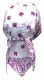 Bandana Kopftuch Weiß Violett Paisley