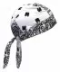 Bandana Cap White Black Paisley