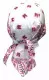 Bandana Kopftuch Weiß Rosa Paisley