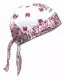 Bandana Kopftuch Weiß Rosa Paisley