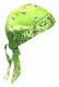 Bandana Cap Light Green White Paisley