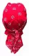 Bandana Kopftuch Rot Weiß Paisley