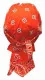 Bandana Kopftuch Orange Weiß Paisley