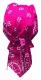 Bandana Cap Pink White Paisley