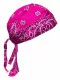 Bandana Cap Pink White Paisley