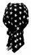 Bandana Kopftuch Schwarz Sterne
