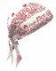 Bandana Cap White Red Paisley