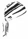 Bandana Cap Black and White Stripes