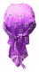 Bandana Cap Purple and White Paisley